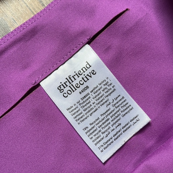 Girlfriend Collective Purple Leggings and Crop Top Set - Picture 5 of 9